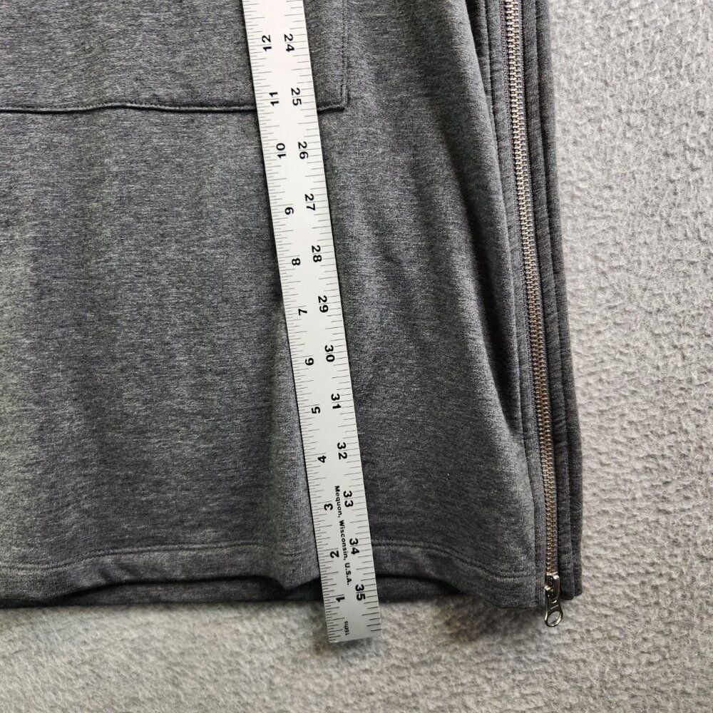 Garnet Hill Dress Womens XS Gray Trainer Hooded Tunic Sweatshirt Athleisure - Picture 7 of 13
